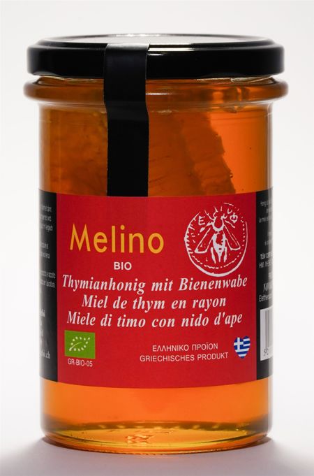 Thymianhonig mit Bienenwabe